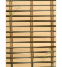 Rollup mechanism peach with brown stick thread stripes PVC blind